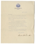 Franklin D. Roosevelt Letter Signed in Full, ''Franklin D. Roosevelt'' to His Physical Therapist -- ''...The life the Warm Springites are leading sounds very gay from all reports...''